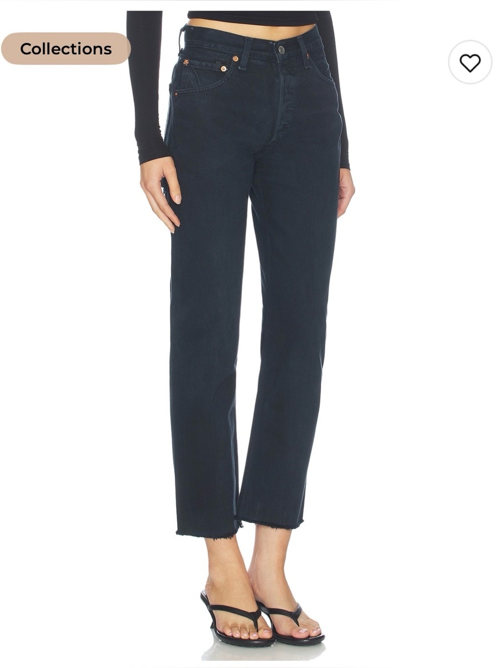 Redone cropped jeans